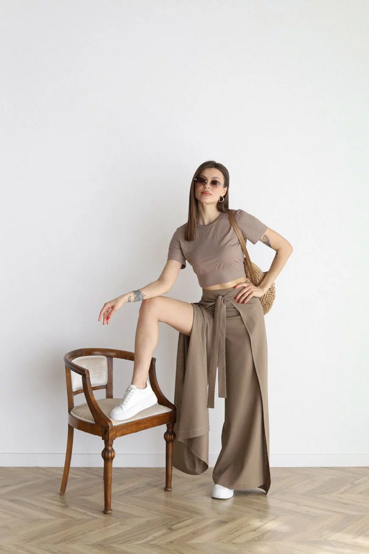 Marika | Weite hosen für Damen mit hohem Bund