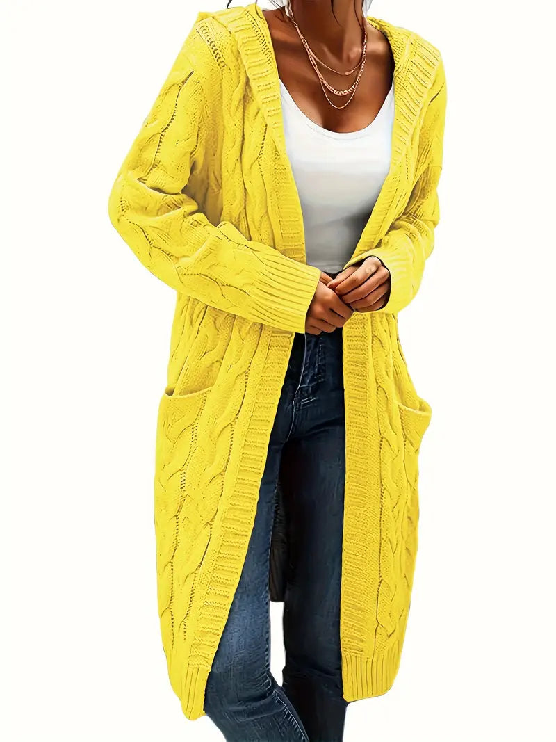 Navya | Damen Freizeit Cardigan mit V-Ausschnitt und langen Ärmeln