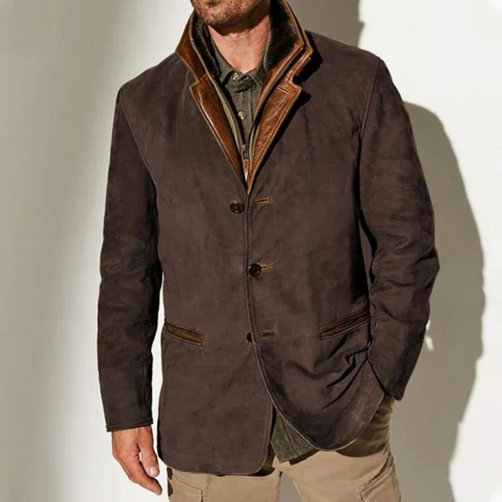 Stefano | Vintage Jacke für Herren mit langen Ärmeln und Stehkragen