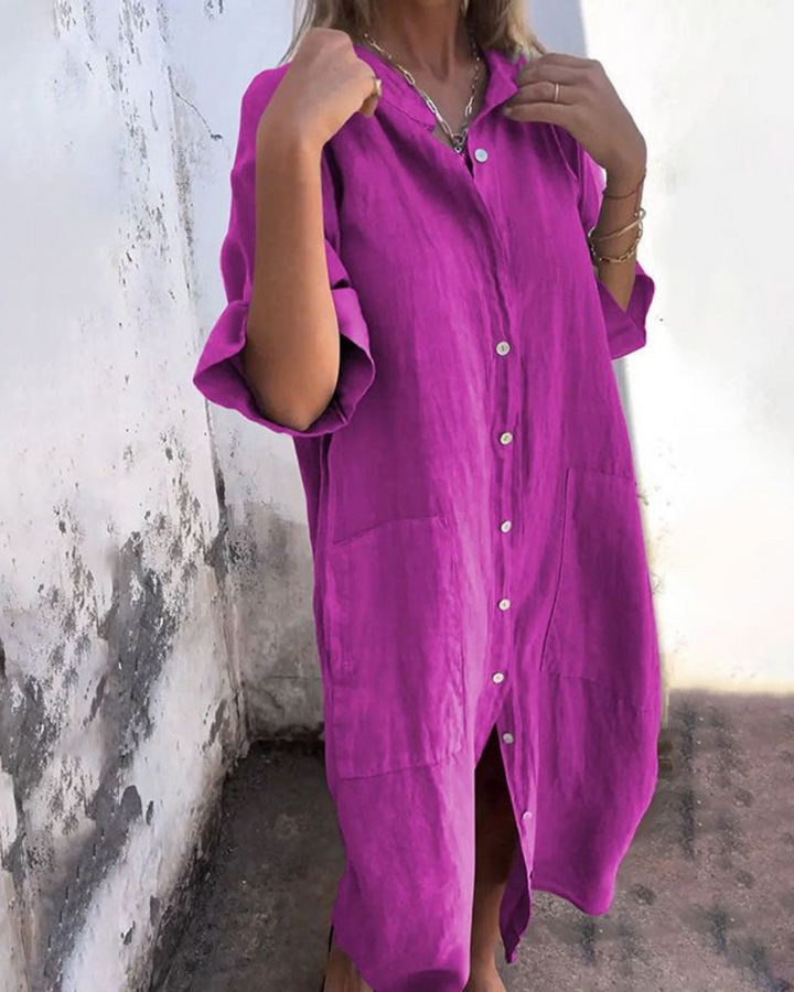 Meiva | Hemdkleid für Damen mit kurzen Ärmeln und langen Ärmeln