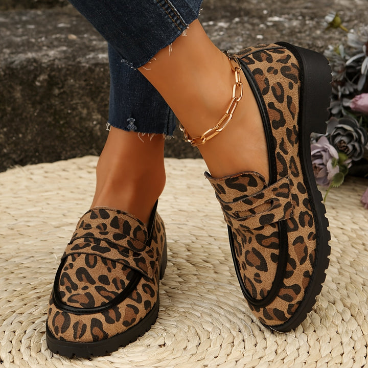 Maggie | Leopard-Print Slipper für Damen mit flachem Absatz