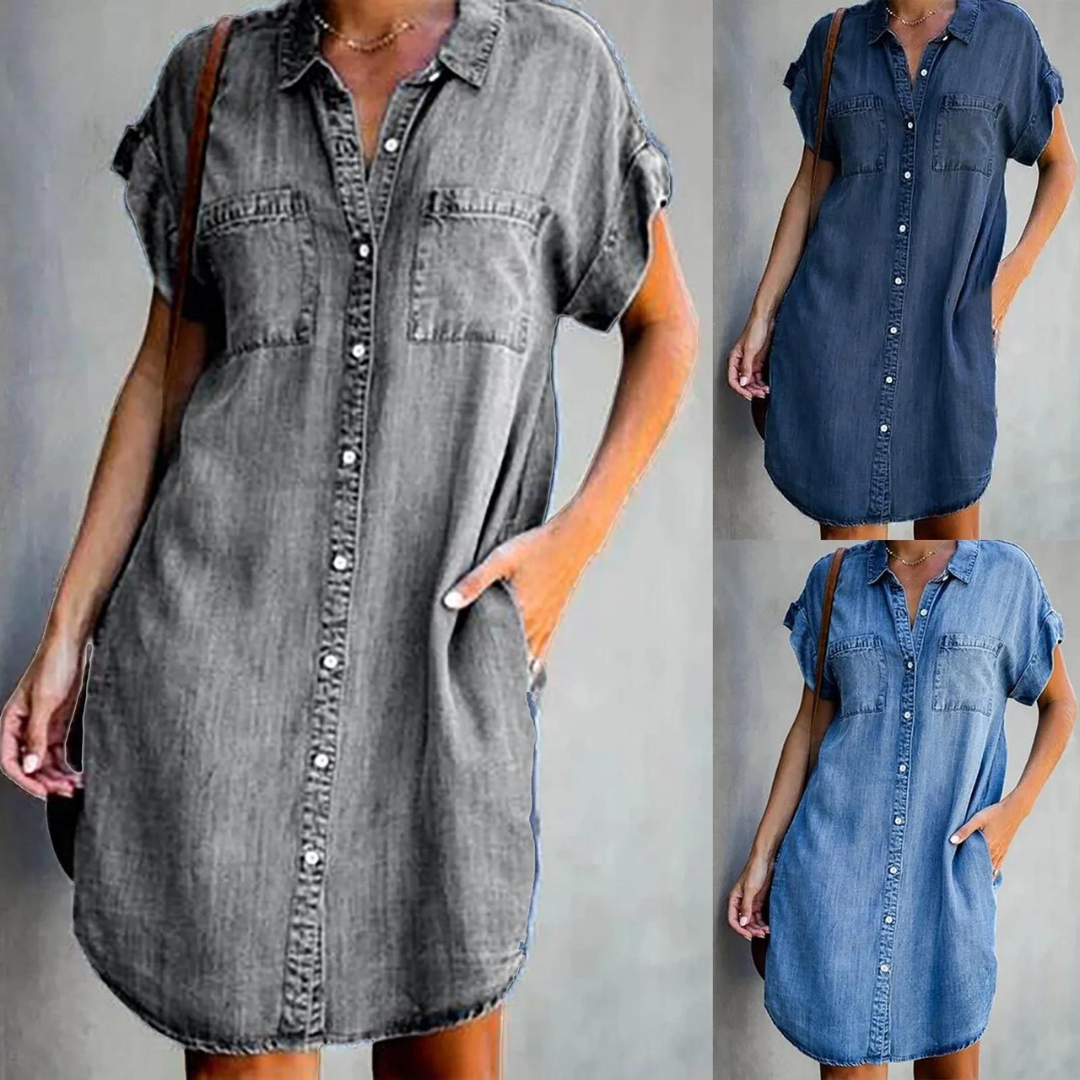 SIERRA | Klassisches Bauchbedeckendes Kleid mit langen Ärmeln