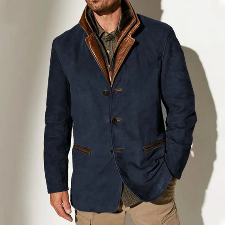 Stefano | Vintage Jacke für Herren mit langen Ärmeln und Stehkragen