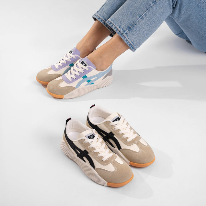 DeFlorance | Ultrabequeme Vintage Sneaker für Damen mit flachem Absatz