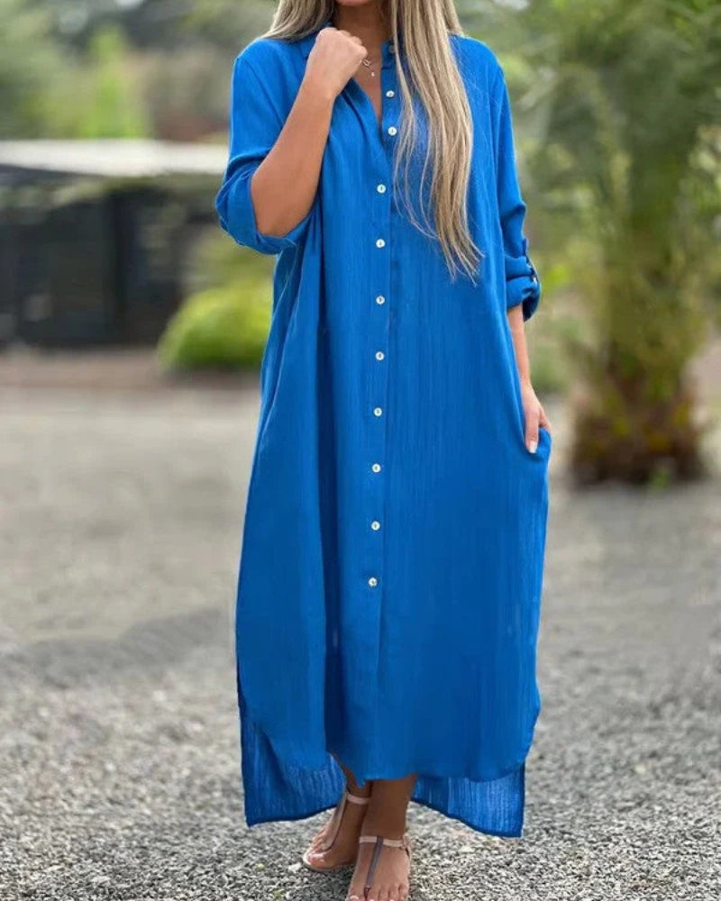 Bianca | Bequemes italienisches Kleid für Damen mit langen Ärmeln