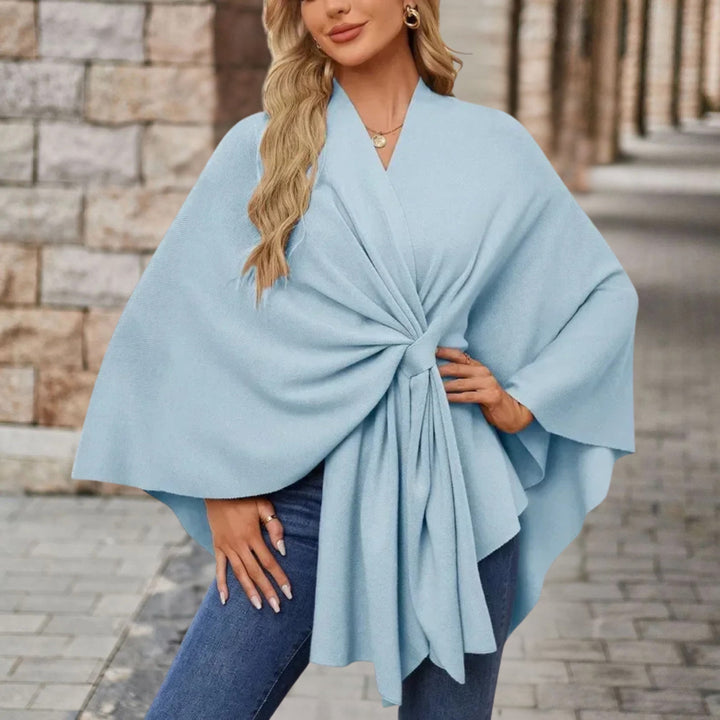 Lia | Schicker Poncho für Damen mit V-Ausschnitt