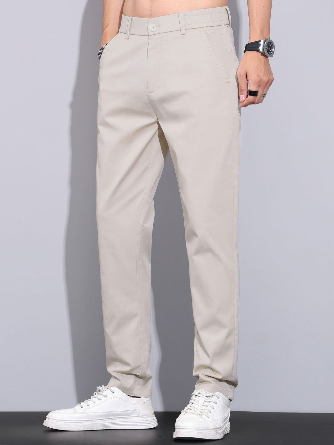 Herren Kurzarm Zip-Polo & Hose mit elastischem Bund und geradem Bein Set
