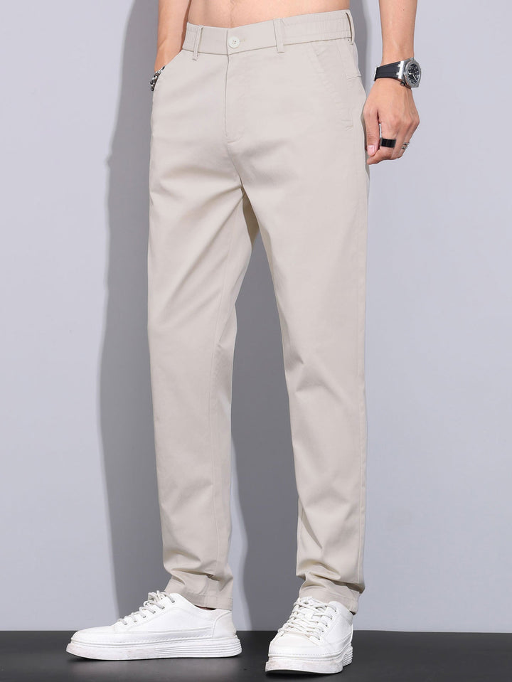 Herren Kurzarm Zip-Polo & Hose mit elastischem Bund und geradem Bein Set