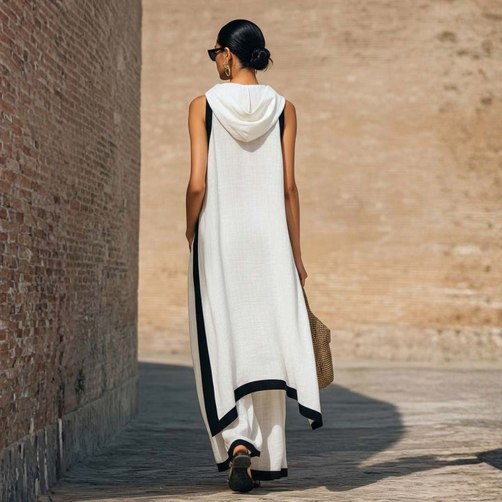 Mara | Damen Zweiteiler mit weiter Hose, asymmetrisch