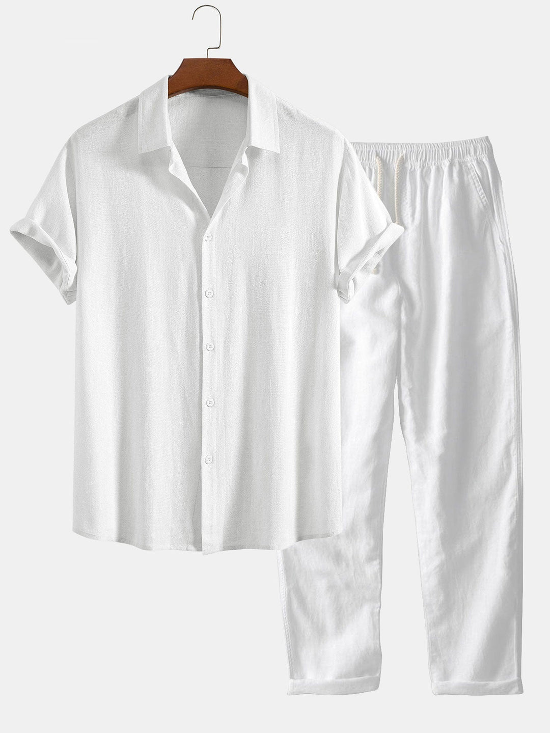 Button-Up Hemd und gerade geschnittene Hose -Rayon-Mischung für Herren