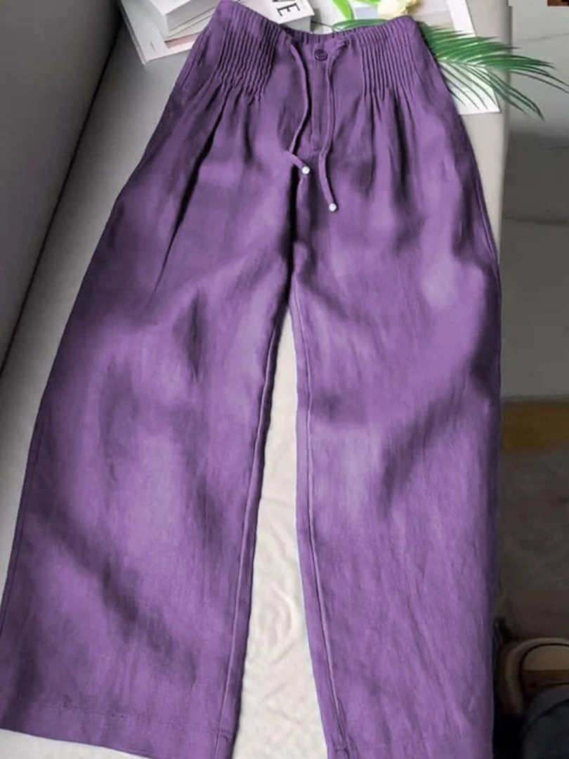 Camille | Mischung Weite Hose für Damen mit hohem Bund