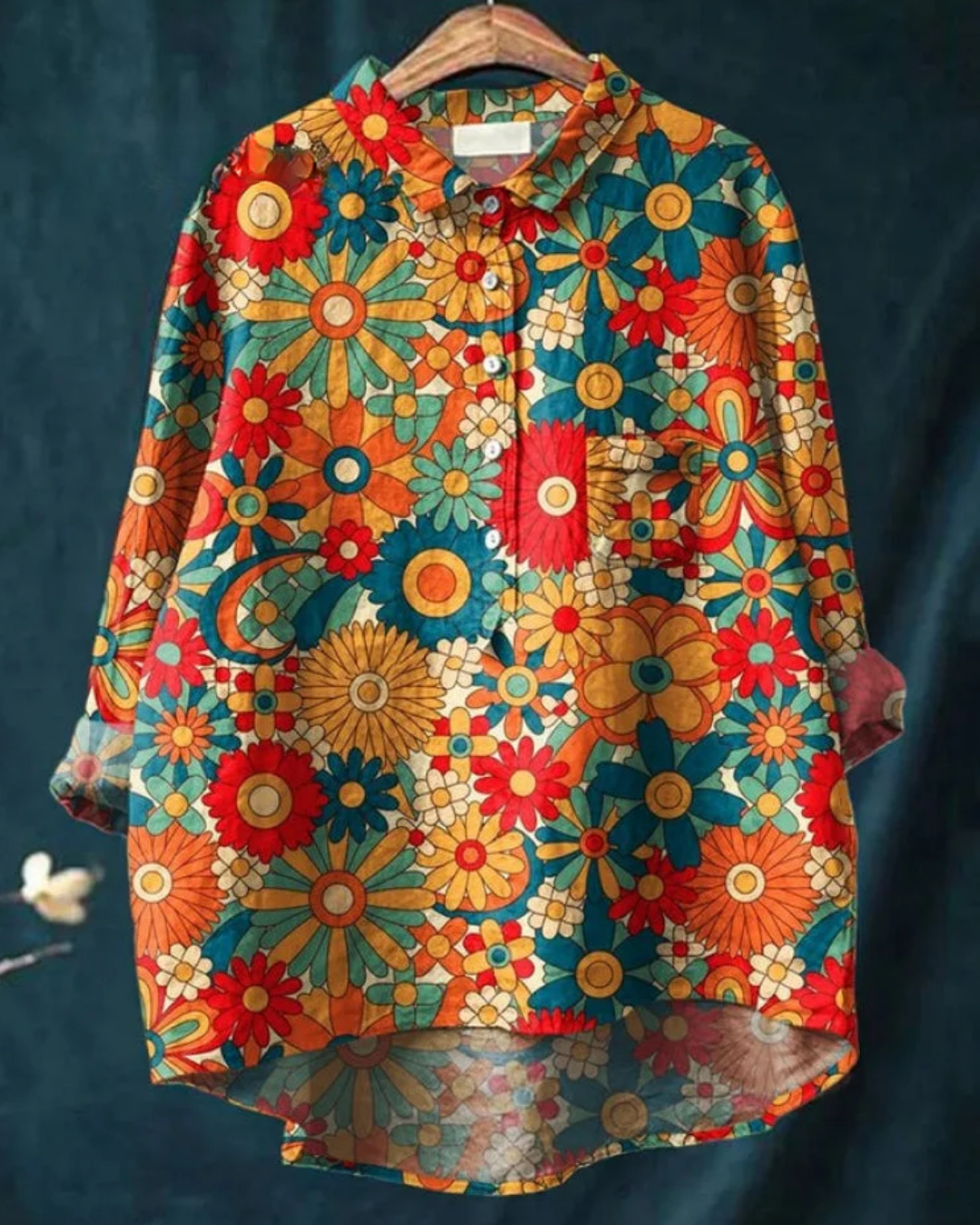 Jaclynn | Floral Shirt für Damen mit langen Ärmeln