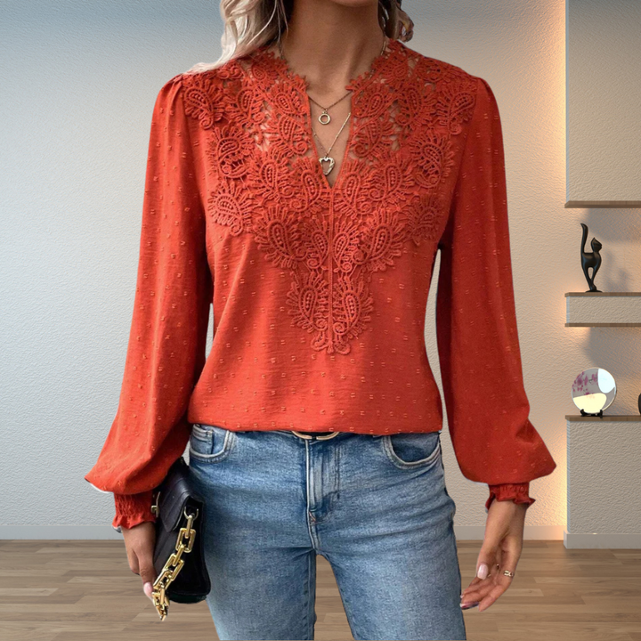 Colette | Leichte und Stilvolle Bluse mit langen Ärmeln