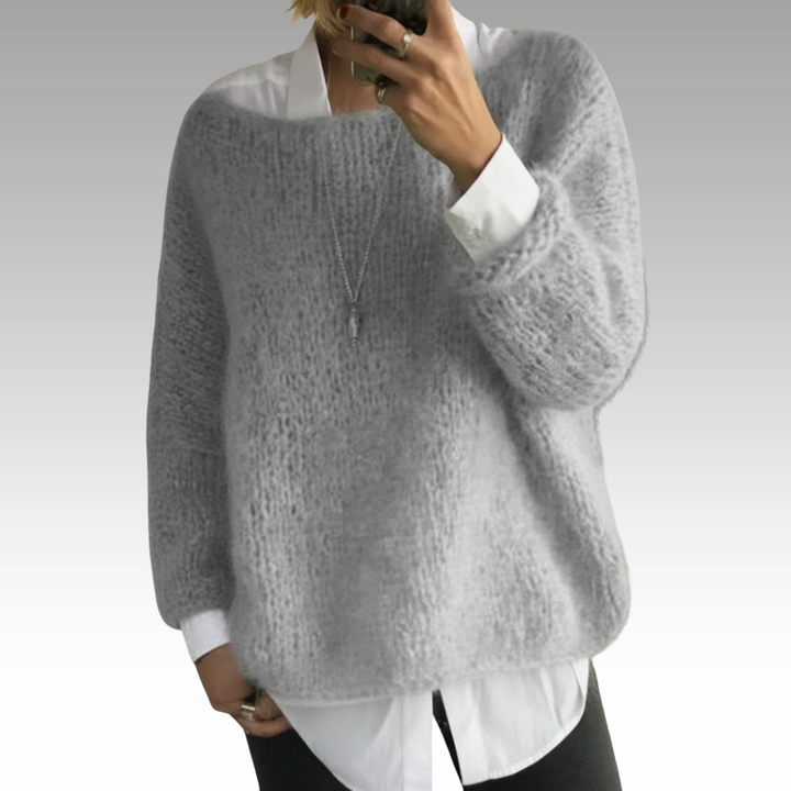 Sofia | Soft-Knit Pullover für Damen mit Rundhalsausschnitt und langen Ärmeln