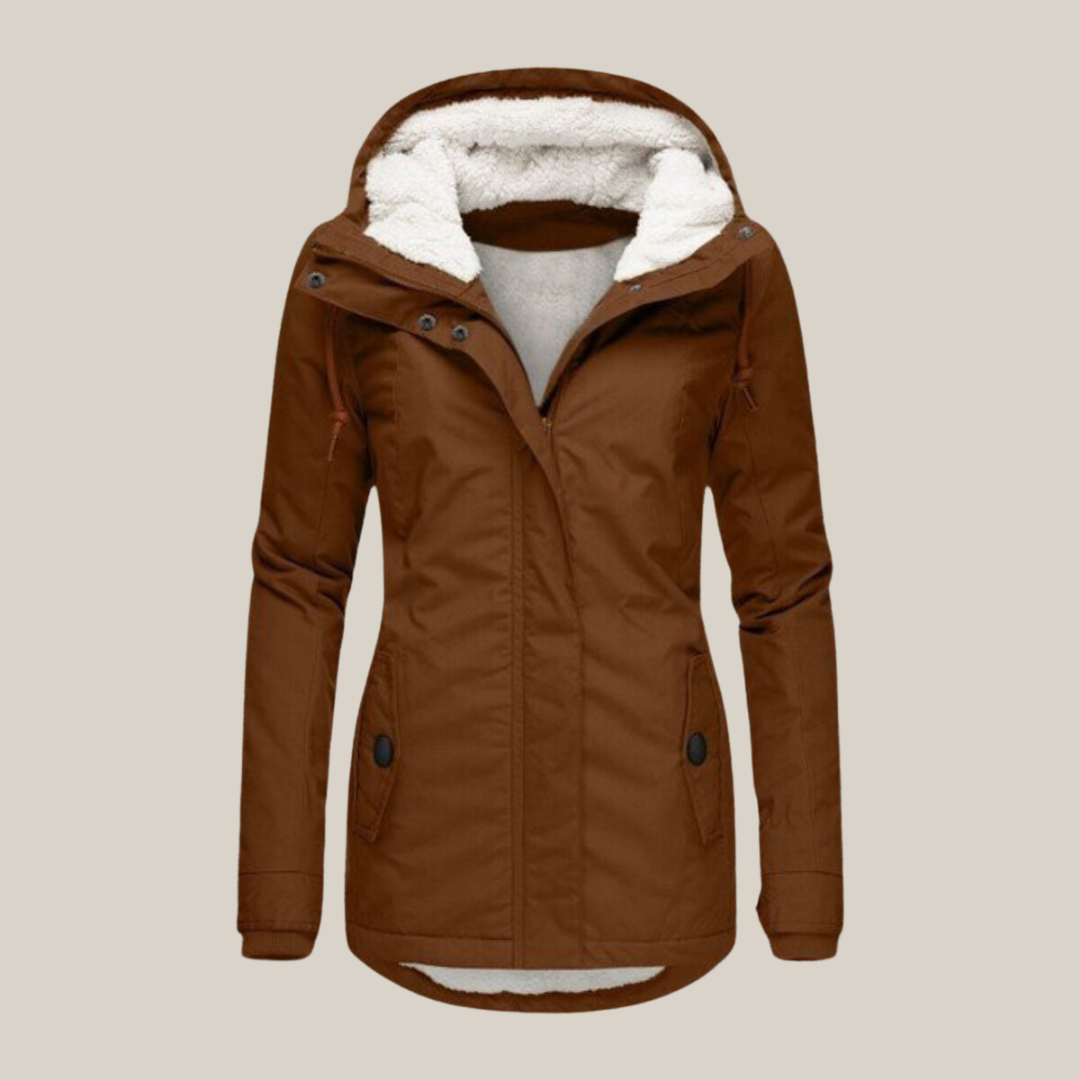 Jessica | Warm gefütterte Jacke für Damen mit Kapuze
