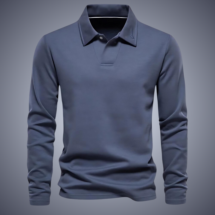 Theo | Casual Polo für Männer Poloshirt für Herren mit langen Ärmeln