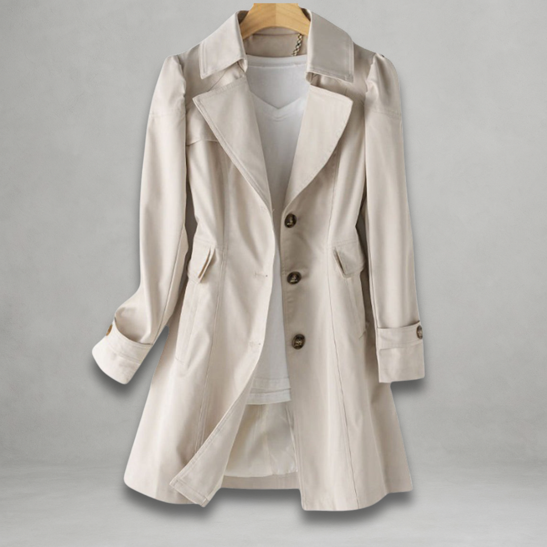 Daniela | Damen Chic Trenchcoat mit langen Ärmeln
