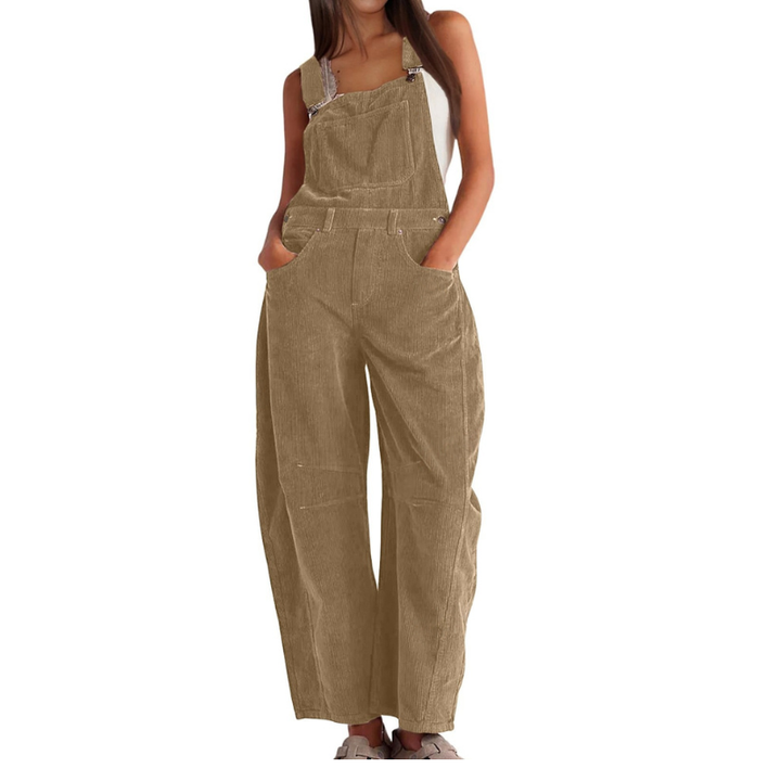 ETHEL | Schicker weiter Bein Overall für Damen mit eckigem Ausschnitt