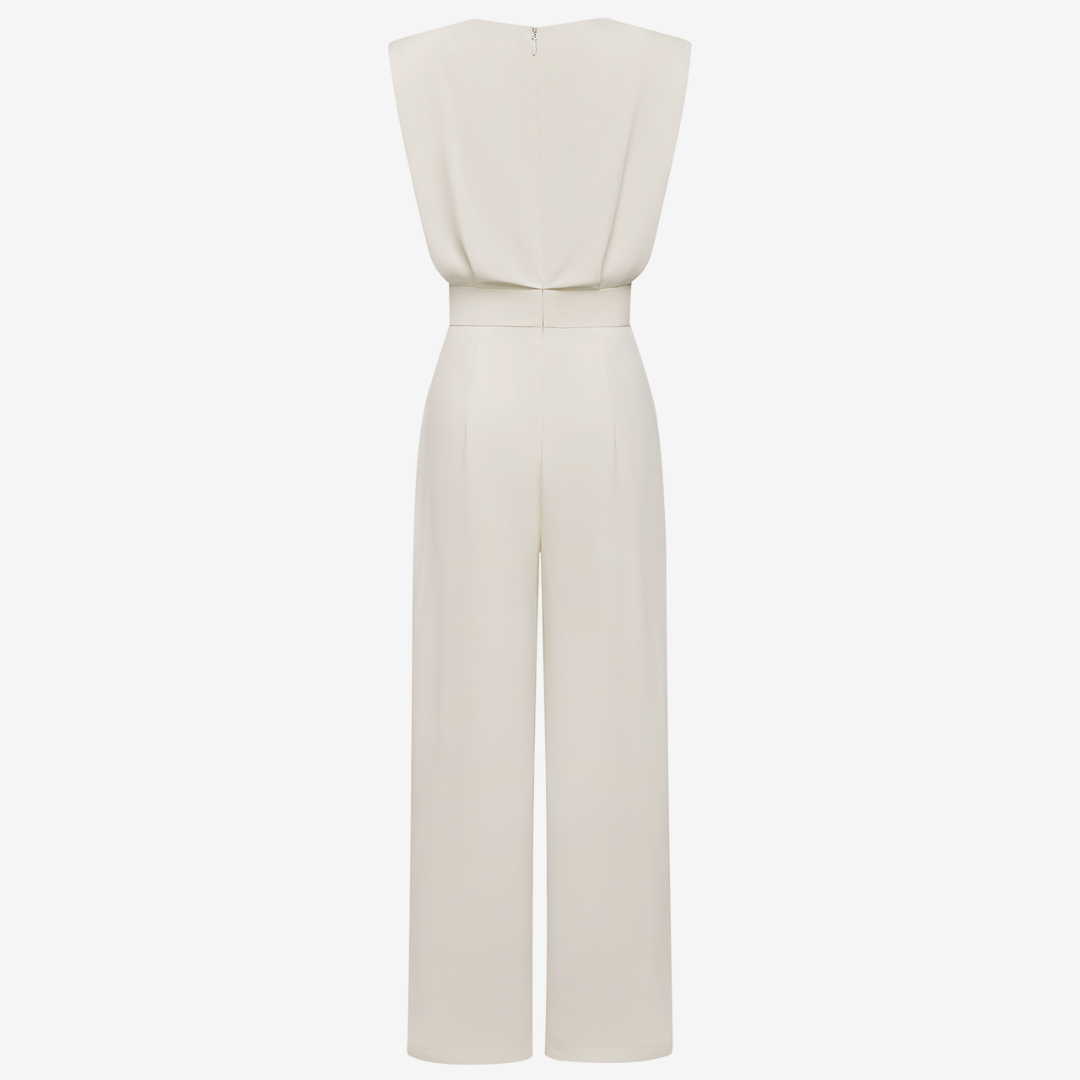 Ariia Maßgeschneiderter Cinched Jumpsuit mit langen Ärmeln
