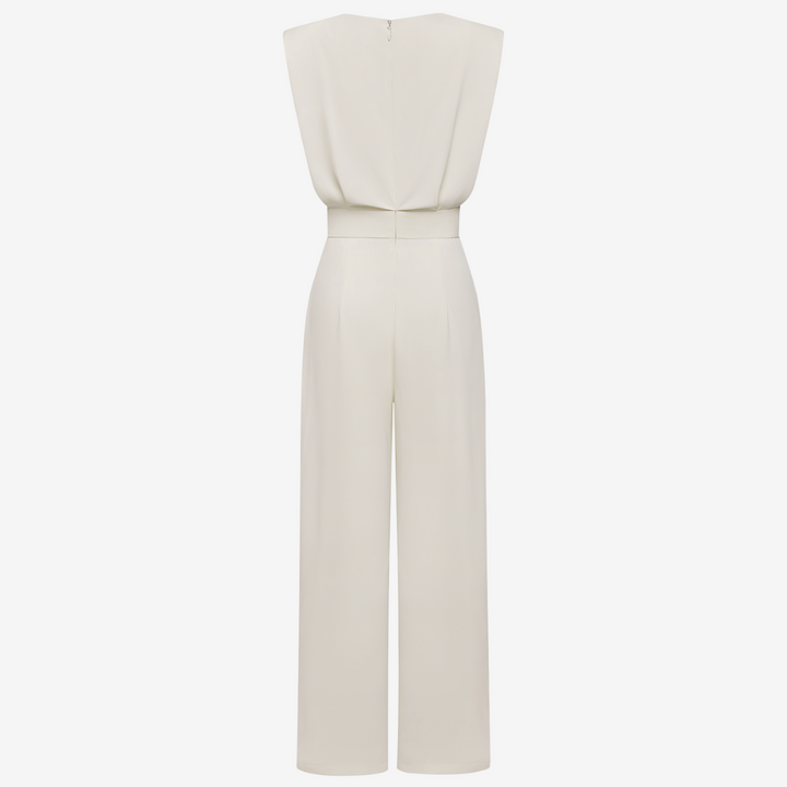 Ariia Maßgeschneiderter Cinched Jumpsuit mit langen Ärmeln