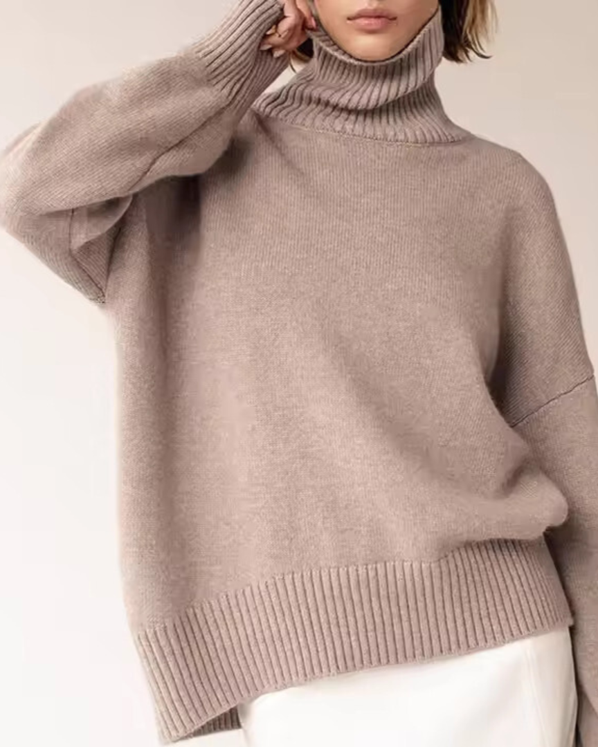Lesley | Oversized Rollkragenpullover für Damen mit langen Ärmeln