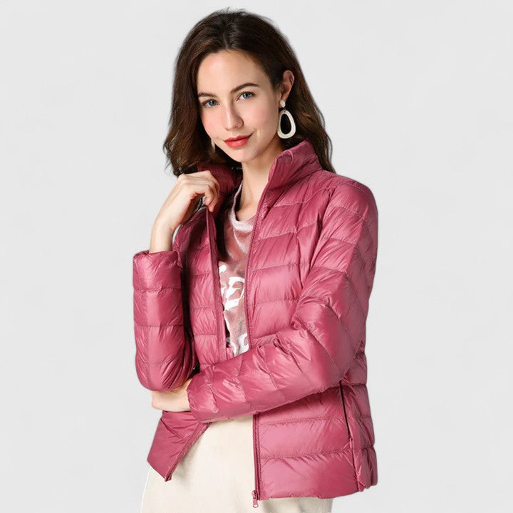 Melorynne Elegante Jacke für Damen mit Rundhalsausschnitt und langen Ärmeln