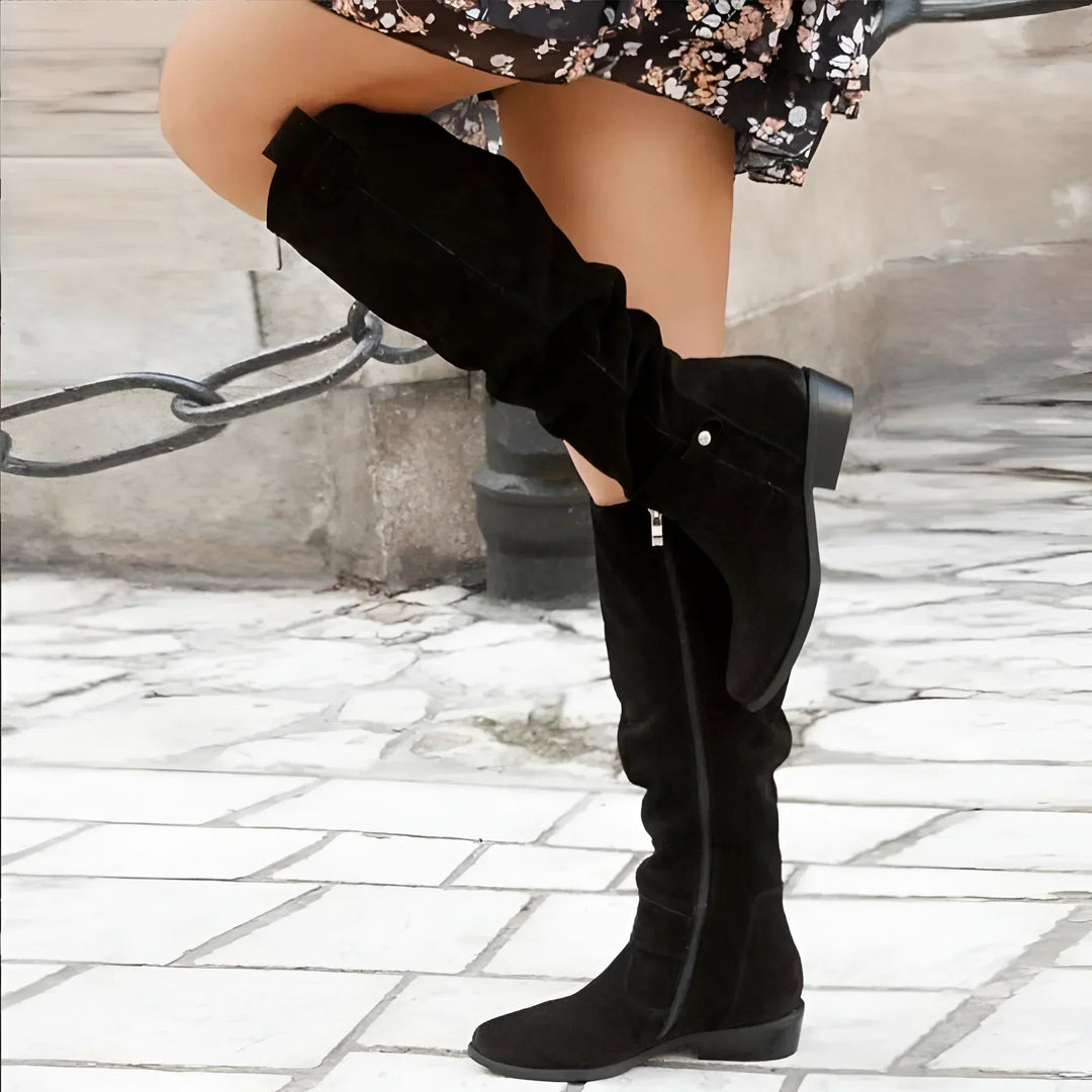Flavia | Stiefelette für Damen mit flachem Absatz