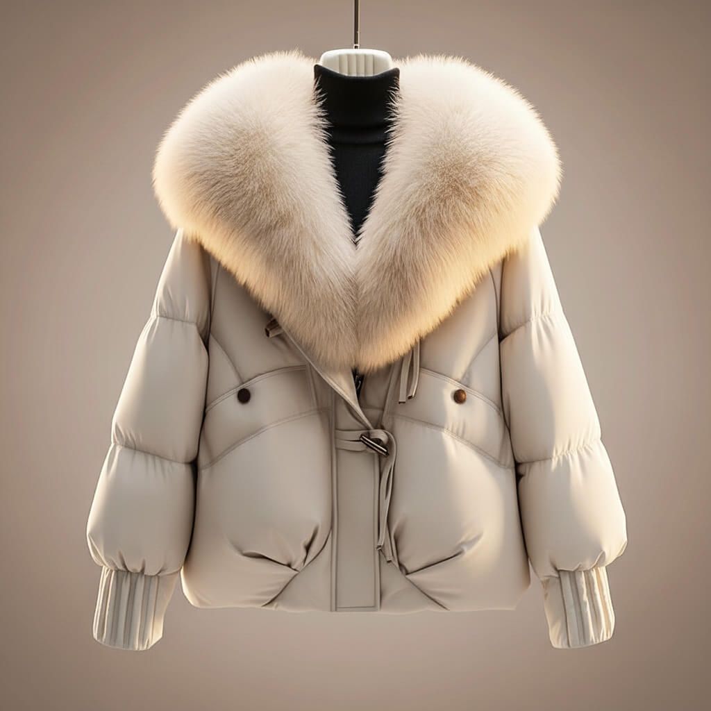 Elsie Eleganter Chic Mantel für Damen mit V-Ausschnitt und langen Ärmeln
