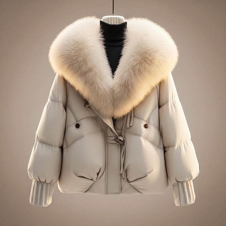 Elsie Eleganter Chic Mantel für Damen mit V-Ausschnitt und langen Ärmeln