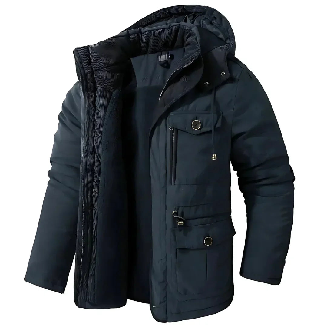 Chris | Wasser- und winddichte Winterjacke für Herren mit Rundhalsausschnitt