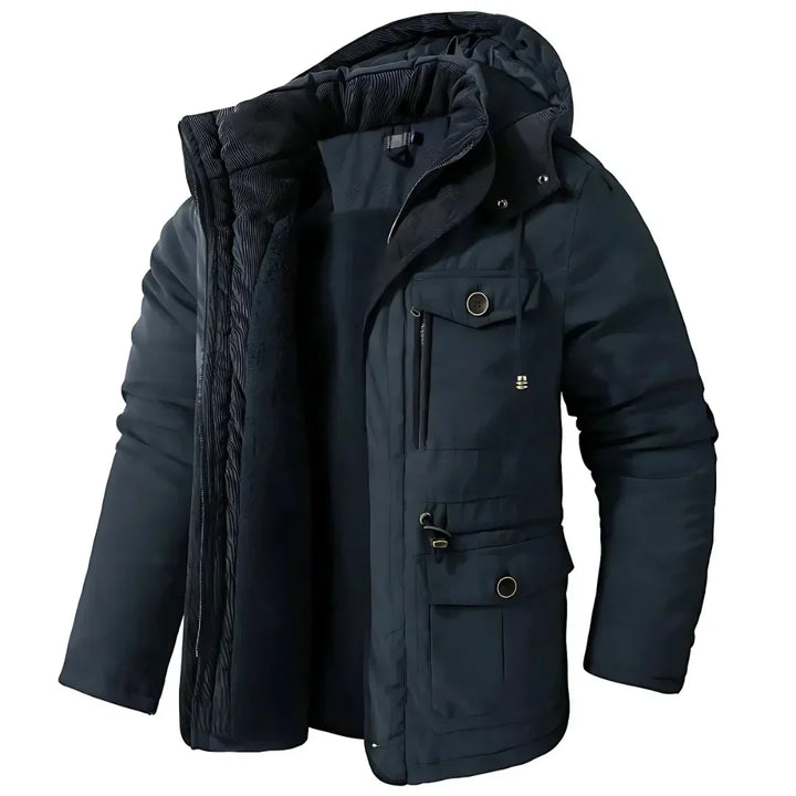 Chris | Wasser- und winddichte Winterjacke für Herren mit Rundhalsausschnitt
