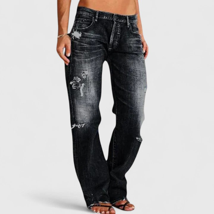 Lianette | Elegante Jeans für Damen mit weiter Passform und niedrigem Bund