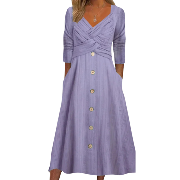 Ella | Elegantes Midikleid für Damen mit Bauchbedeckung