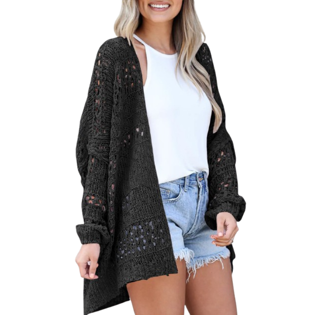 Arizela | Leichter Übergroßer Boho Cardigan für Damen mit Rundhalsausschnitt