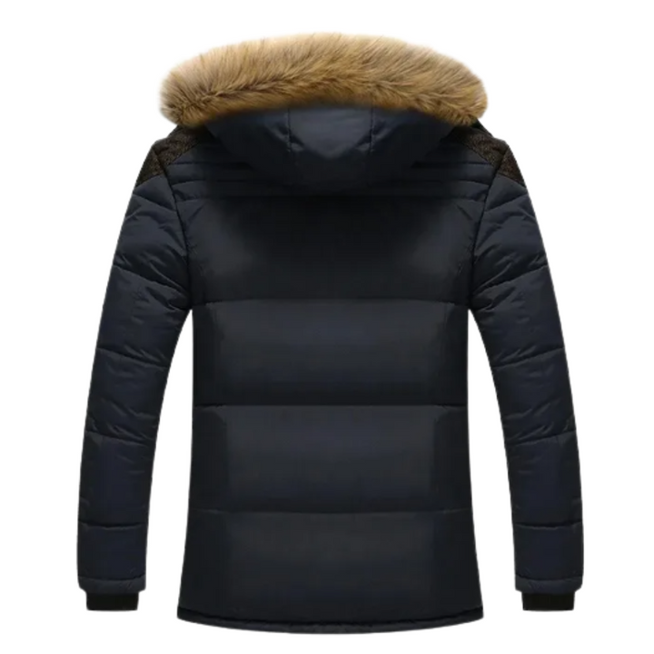 Elegante Gepolsterte Winterjacke für Herren mit Kapuze und langen Ärmeln