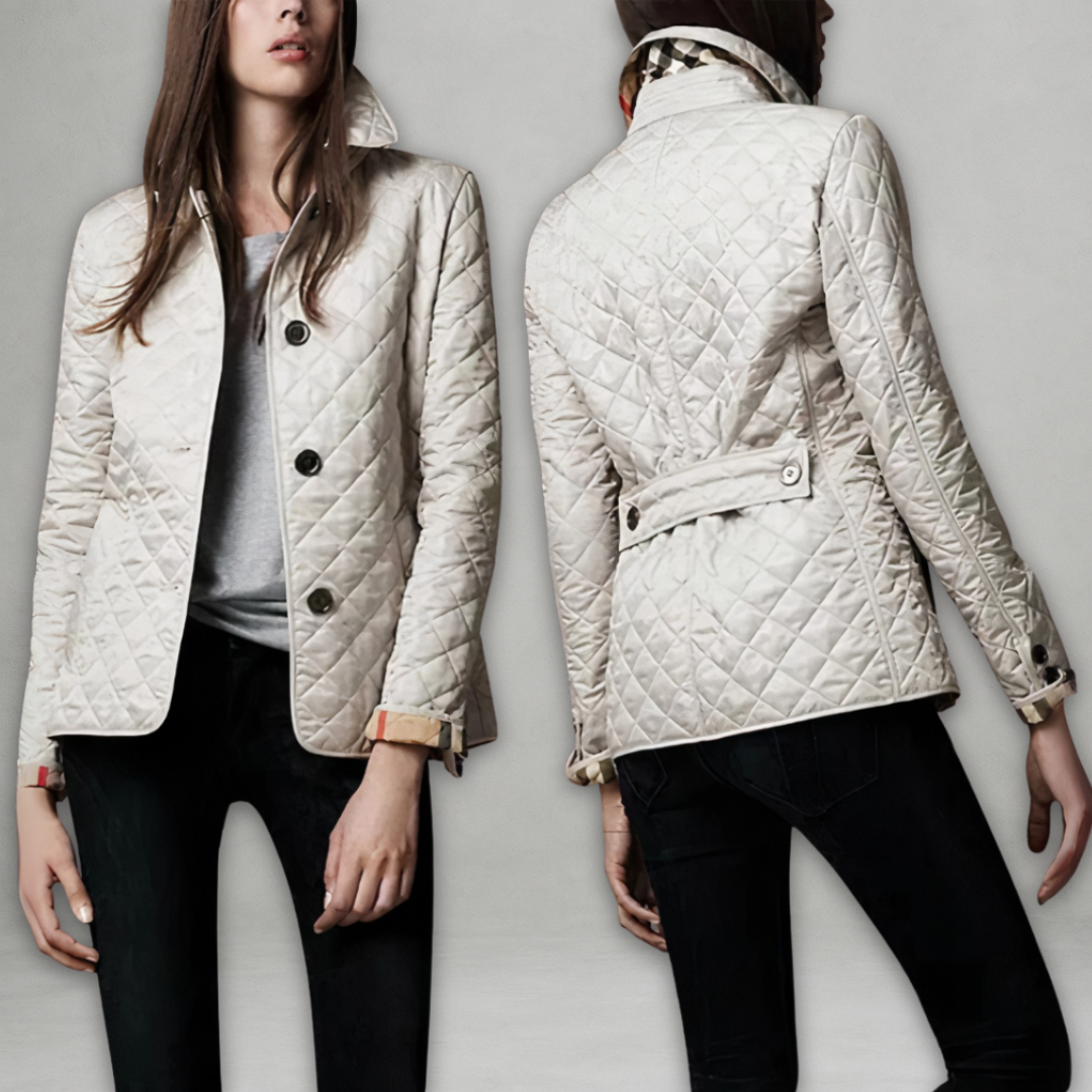 Evelyn | Gemütliche Herbstjacke für Damen mit Rundhalsausschnitt und langen Ärmeln