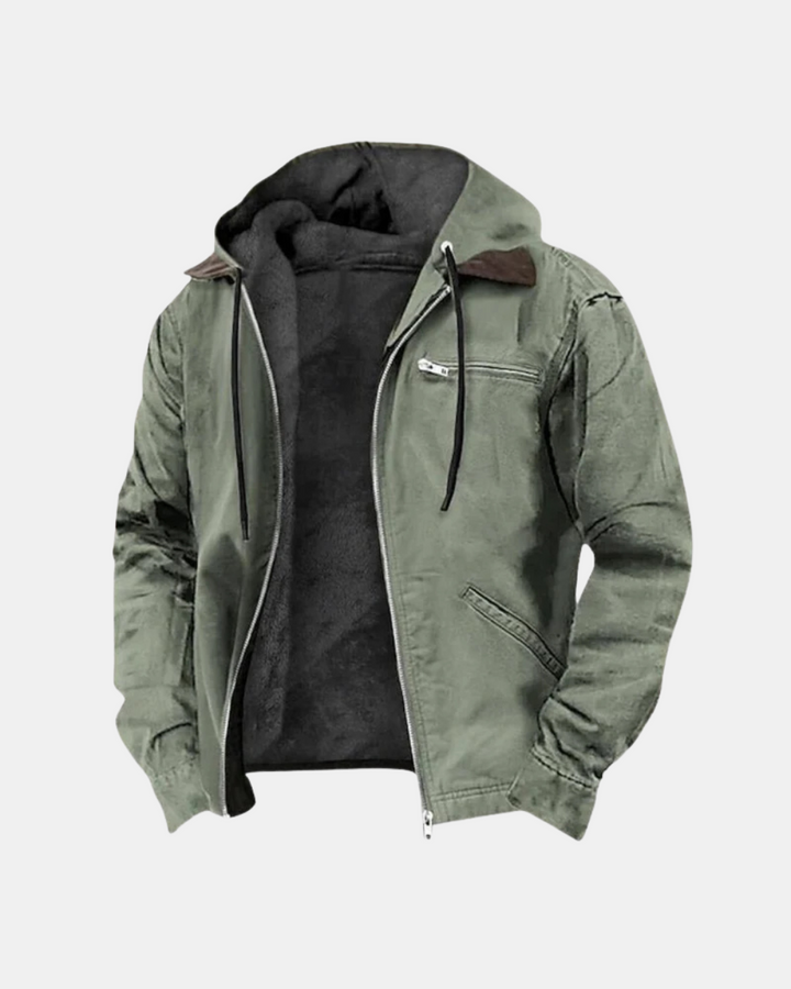 Livio Elegante Jacke für Herren mit Kapuze und langen Ärmeln
