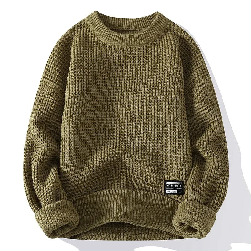 Silas | Premium-Pullover für Herren mit Wabenstruktur und Rundhalsausschnitt