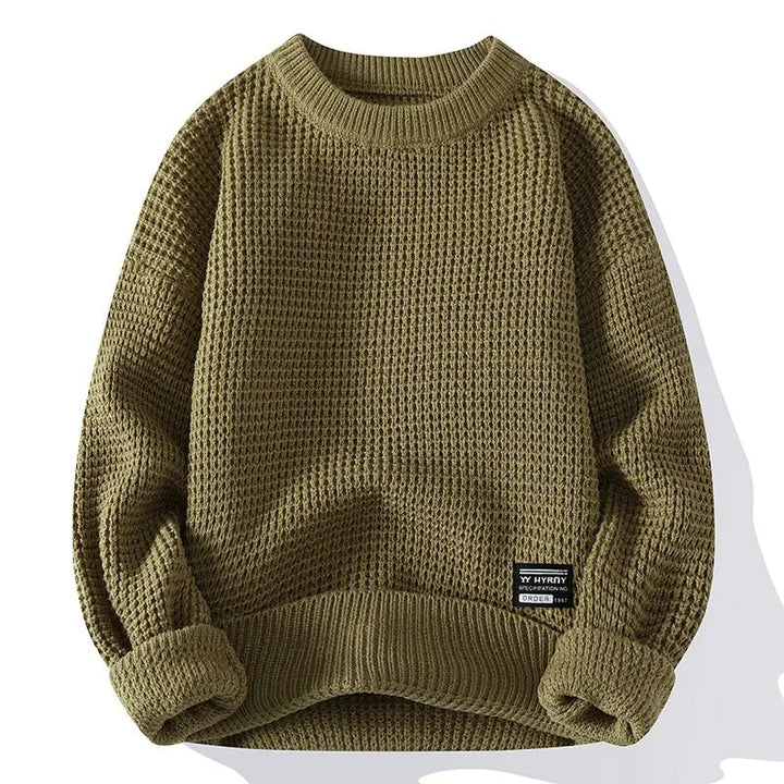 Silas | Premium-Pullover für Herren mit Wabenstruktur und Rundhalsausschnitt