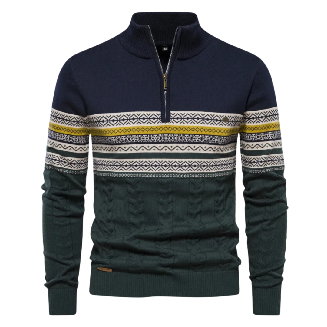 Julian | Viertel Reißverschluss Pullover für Herren mit langen Ärmeln