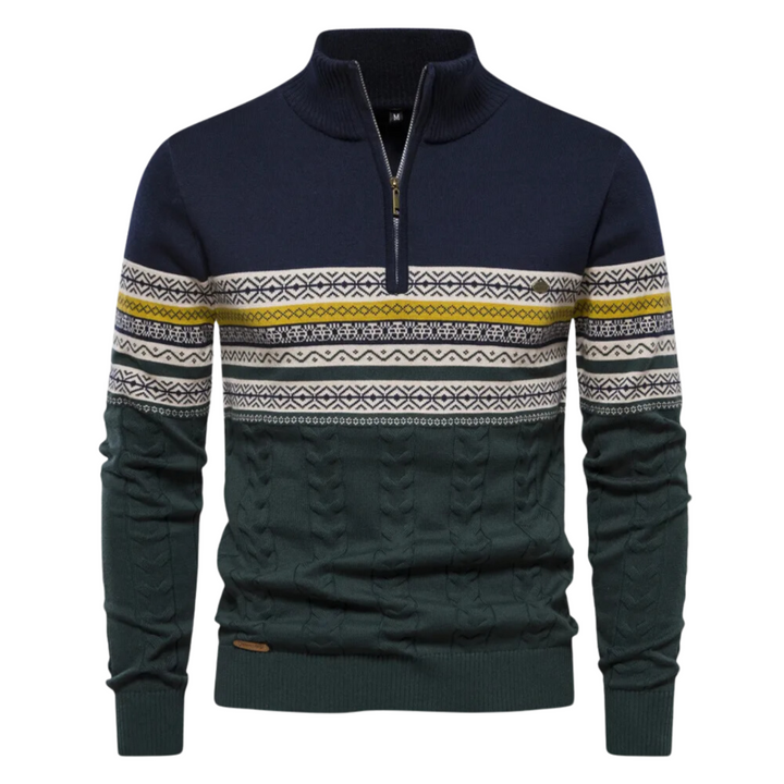 Julian | Viertel Reißverschluss Pullover für Herren mit langen Ärmeln