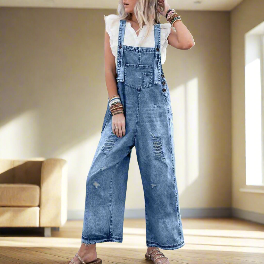 CARMELITA Verstellbarer Jumpsuit | Vintage Look Damen Outfit