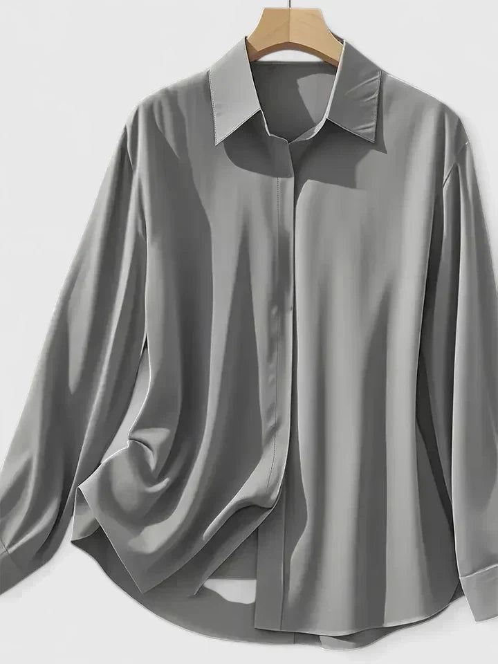 Ellen | Elegantes Button-Down-Oberteil für Damen mit langen Ärmeln