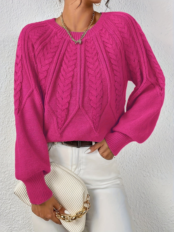 Jane | Eleganter Pullover für Damen mit langen Ärmeln und Rundhalsausschnitt