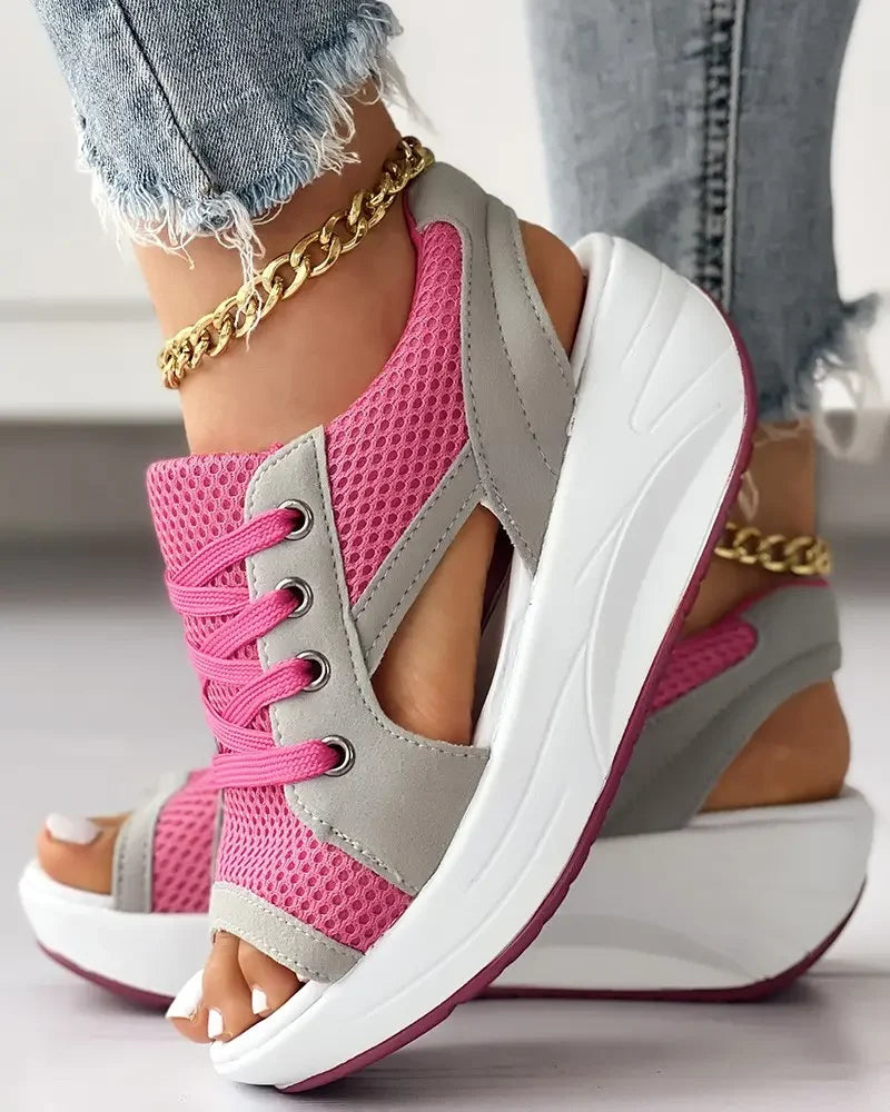 Celeste | Muffin-Sandalen für Damen mit Kontrastierenden Einsätzen