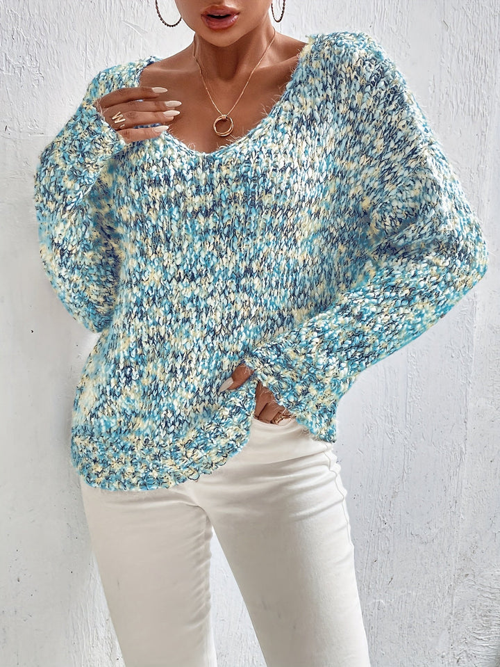 Serina | Lässiger Pullover für Damen mit langen Ärmeln und Batik-Optik