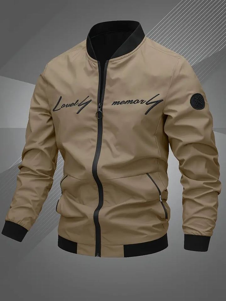 Finn | Lässige Bomberjacke für Herren mit Gesticktem Buchstaben für Männer
