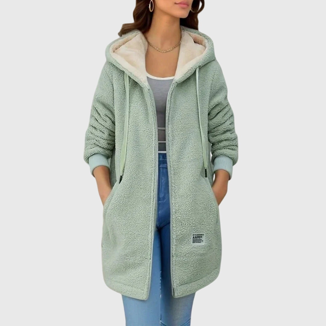 Birgitta | Damen Jacke mit Kapuze und langen Ärmeln