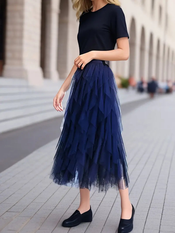 Cecil | Stilvoller Mesh-Layered Tutu-Rock für Damen