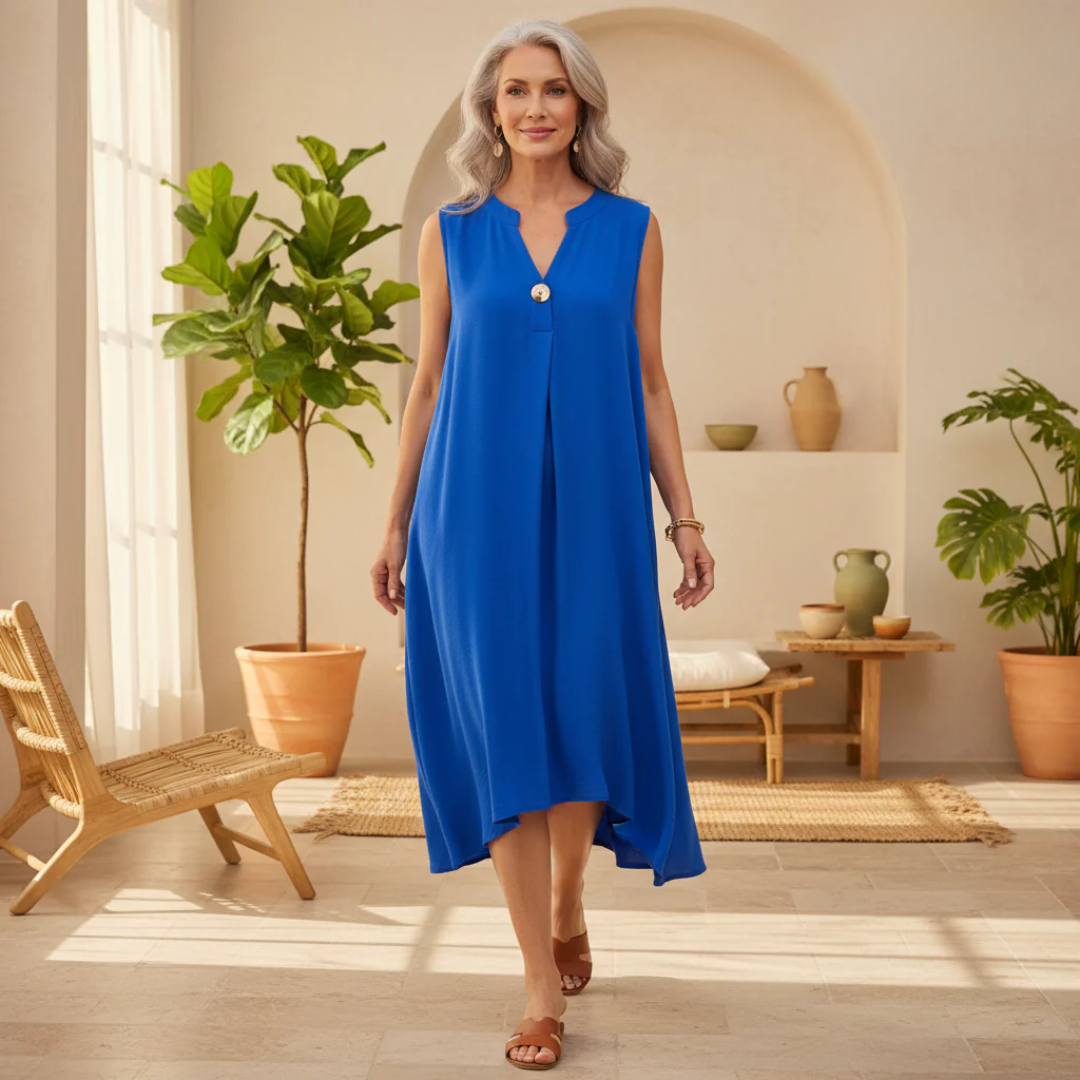 Elsie | Ärmelloses V-Ausschnitt Minikleid für Damen mit Leoparden-Print